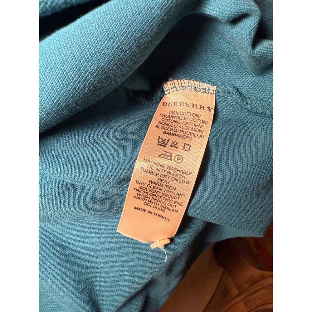 Burberry Brit Polo Shirt in Teal, Mens Small - Picture 4 of 4